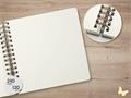 Wirebound notebook, 234x215 mm, blanc, 120 sheets, hard cover, SIGEL 