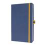 Notebook, exclusive, A5, lined, 88 sheets, hard cover, SIGEL "Linescape", blue-yellow