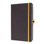 Notebook, exclusive, A5, lined, 88 sheets, hard cover, SIGEL "Linescape", black-yellow