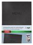 Menü holder, A4, hard cover, SIGEL, antracite