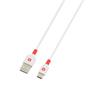 Charging cable, USB-A/USB-C, sync, 2m, SKROSS, white