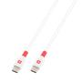 Charging cable, USB-C/USB-C, sync, 2m, SKROSS, white