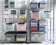 Storage box, plastic, 8 liter, black clips, SMARTSTORE 