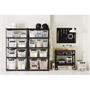 Storage box, plastic, 52 liter, black clips, SMARTSTORE 