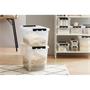 Storage box, plastic, 61 liter, black clips, SMARTSTORE 