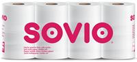 Toilet paper, 3 plies, 250 sheets, 27,5 m, 8 roll, SOVIO, white