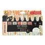 Highlighter set, 2-5 mm, STABILO "BOSS original NatureCOLORS", 6 assorted colors+ 2 black