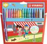 Fibre pen set, 2 mm, STABILO "Power", 18 different colours
