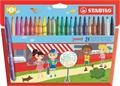 Fibre pen set, 2 mm, STABILO "Power", 24 different colours