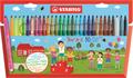 Fibre pen set, 0,7 mm, STABILO "Trio A-Z", 30 different colours