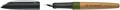 Fountain pen oakwood body, green collar, STABILO 
