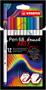 Fibre pen set, STABILO "Pen 68 brush ARTY", 10 different colours