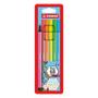 Fibre pen set, 1 mm, STABILO "Pen 68", 6 neon colours