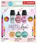 Writing set, STABILO, "Boss Mini Pastellove", 18 different colours