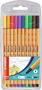 Fineliner, 0,4 mm, STABILO "Point 88", 10 different colours