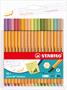 Fineliner set, 0,4 mm, STABILO "Point 88", 18 different colours