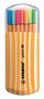 Fineliner set, 0,4 mm, STABILO "Point 88 Zebrui", 15+5 different colours