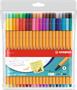 Fineliner set, 0,4 mm, STABILO "Point 88", 40 different colours