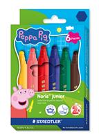 Felt-tip pen set, 2.5 mm, washable, jumbo, STAEDTLER “Noris® junior 329”, Peppa Pig, 6 colours