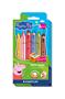 Coloured pencil set, hexagonal, jumbo, STAEDTLER “Noris® junior 140”, Peppa Pig, 6 colours