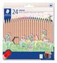 Coloured pencil set, hexagonal, STAEDTLER “Noris® natural 143N”, 24 colours