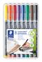 Permanent marker set, OHP, 0,4 mm, STAEDTLER "Lumocolor® 313 S", 8 different colours