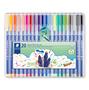 Fibrepen set, 1 mm, STAEDTLER "Triplus 323", 20 different colours