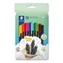 Fineliner set, 0.3 mm, STAEDTLER "Triplus 334", 10 different colours