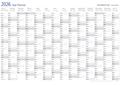 Year planner, correctable, 84x60 cm, STAEDTLER "Lumocolor® 641 YP", 2026