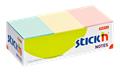 Self-adhesive notepad, 38x51 mm, 3x4x100 sheets, STICK N, pastel colors