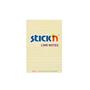 Self-adhesive notepad, lined, 152x101 mm, 100 sheets, STICK N, pastel yellow