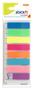 Label stickers, ruler, plastic, 8x25 sheets, 45x12 mm, STICK N, neon colors