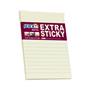 Self-adhesive notepad, lined, 150x101 mm, 90 sheets, STICK N "Extra Sticky", pastel yellow