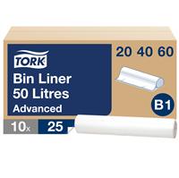 Bin liner, 50 l B1, 61,5 x 89,5 cm, TORK, transparent