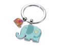 Keyring, with 2 charms, TROIKA "Elephants", multicoloured