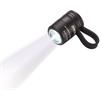 Flashlight, magnetic clip, 3 light functions, for run, TROIKA, black 