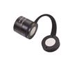 Flashlight, magnetic clip, 3 light functions, for run, TROIKA, black 