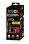 Decorative marker set, mixed thicknesses, Posca metal box, UNI "Posca PC", 13 different colors