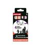 Chalk marker set, 1,8-2,5 mm, UNI "PWE-5M", "Halloween", 4 different colours