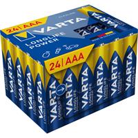 Battery, AAA , 24 pcs, plastic-free, VARTA 
