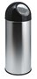 Push top wastebin, 55 l, metal, VEPA BINS, silver/black