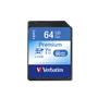 Memory card, SDXC, 64GB, CL10/U1, 90/10 MB/s, VERBATIM 