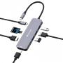 USB-HUB, USB-C PD/2xHDMI/3xUSB-A/SD/mSD, VERBATIM