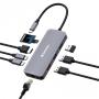 USB-HUB, 2xUSB-C/1xHDMI/3xUSB-A/RJ45/SD/mSD, VERBATIM