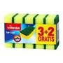 Dish sponge, 3+2 pcs, VILEDA "Tip Top", yellow