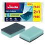 Dish sponge, 2+1 pcs, VILEDA "Pro Clean", blue