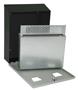 Ash bin for wall, steel, 2 openings, WEDO, grey/black