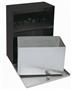 Ash bin for wall, steel, 6 openings, with rain roof protection, WEDO, grey/black