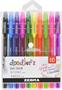 Gel pen set, 0.33 mm, cap, ZEBRA "Doodler'z Neon & Fashion", 10 neon colors