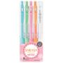 Gel pen set, 0,33 mm, push button, ZEBRA "Sarasa Clip Milk", 5 mixed pastel colors
